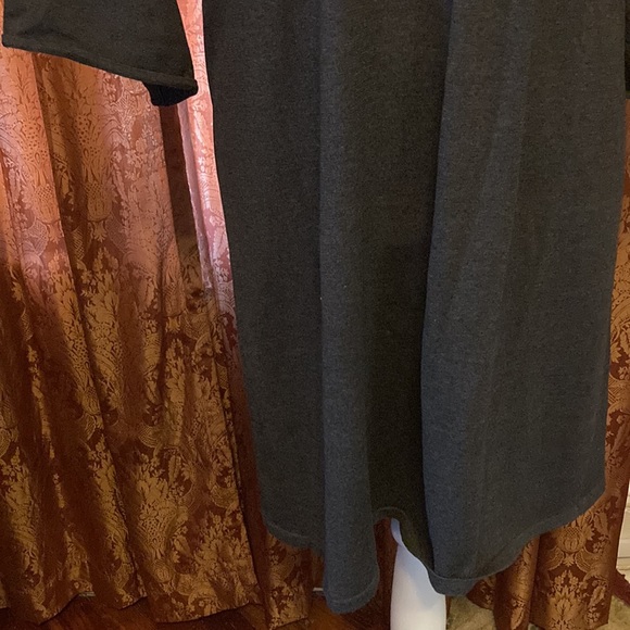 Studio M by Max Studio silk-cotton blend bell sleeve grey square neck dress. NWT - Picture 2 of 9